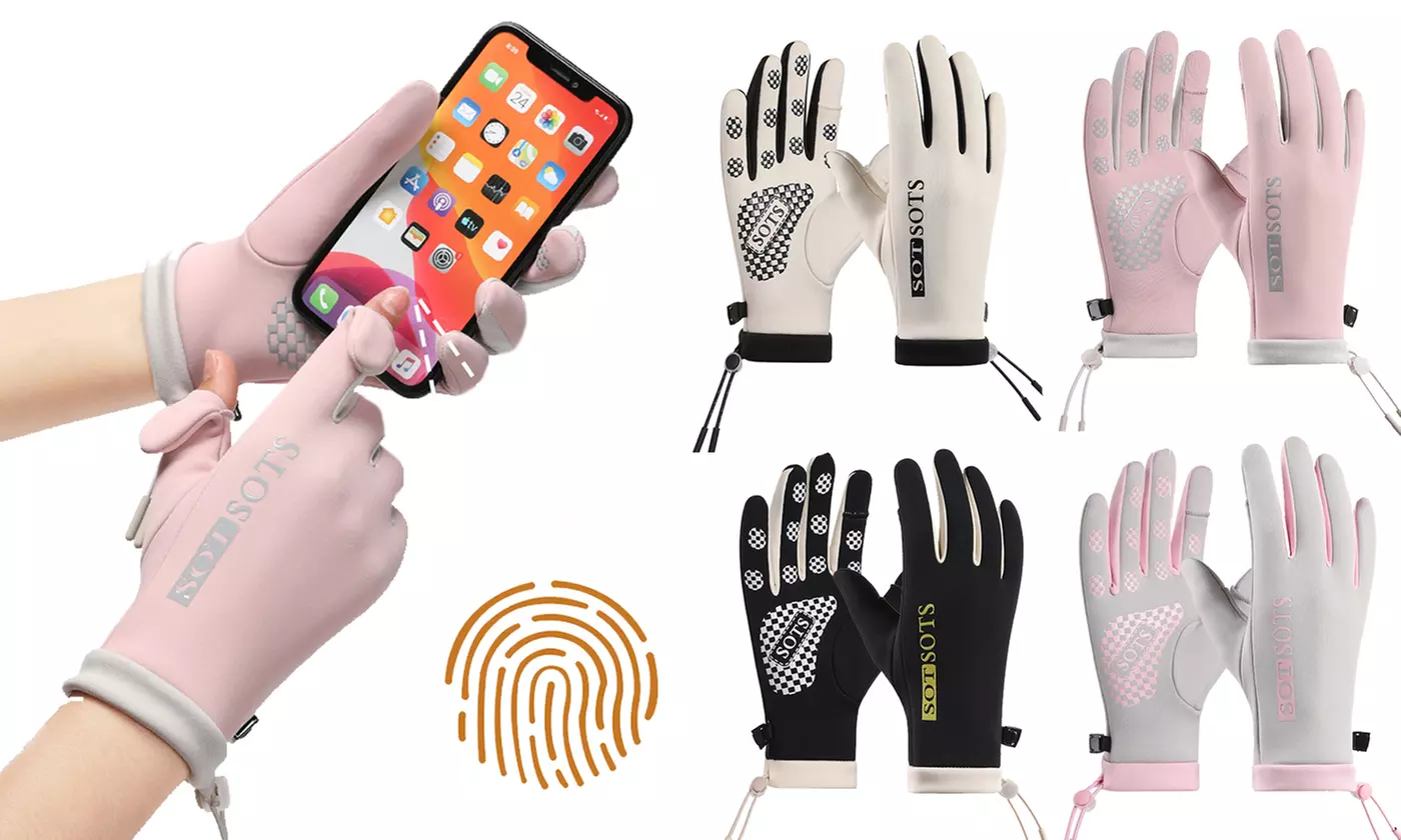Women's Warm Winter Thermal Waterproof Sport Ski or Work Gloves  - Primary Image