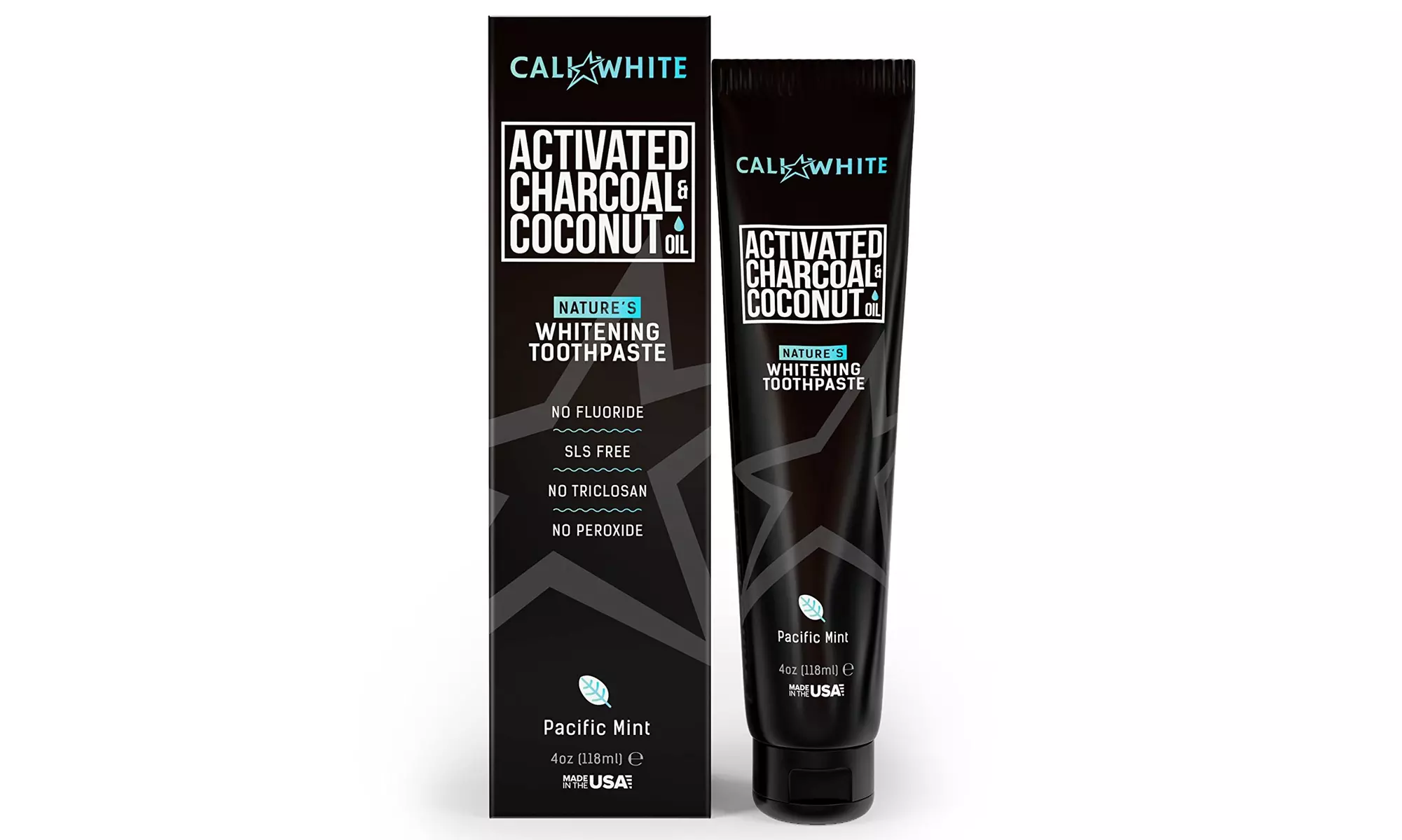 Cali White ACTIVATED CHARCOAL & ORGANIC COCONUT OIL TEETH WHITENING TOOTHPASTE - Primary Image