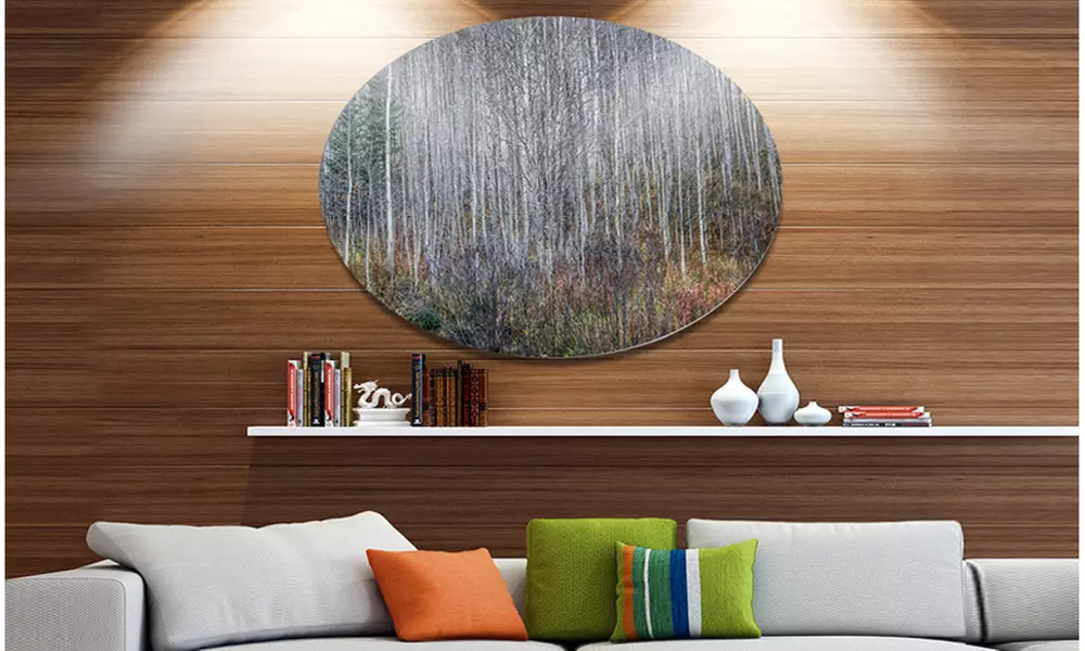 Maroon Bells Mountain View' Disc Forest Metal Circle Wall Arts - Primary Image