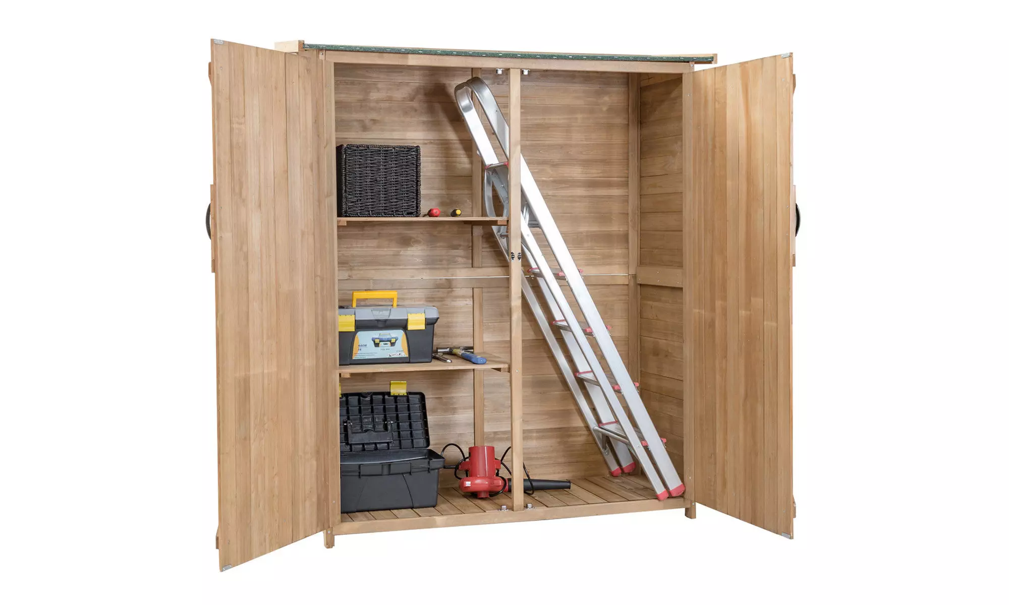 Costway 64" Wooden Outdoor Storage Cabinet  w/ Double Doors - Primary Image
