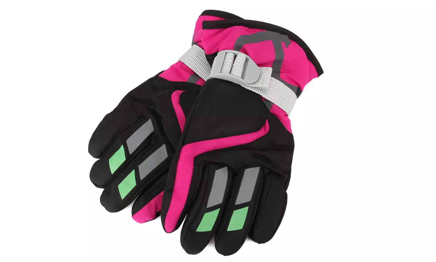 Kids Winter Ski Gloves Snow Warm Windproof Outdoor Sports Gloves