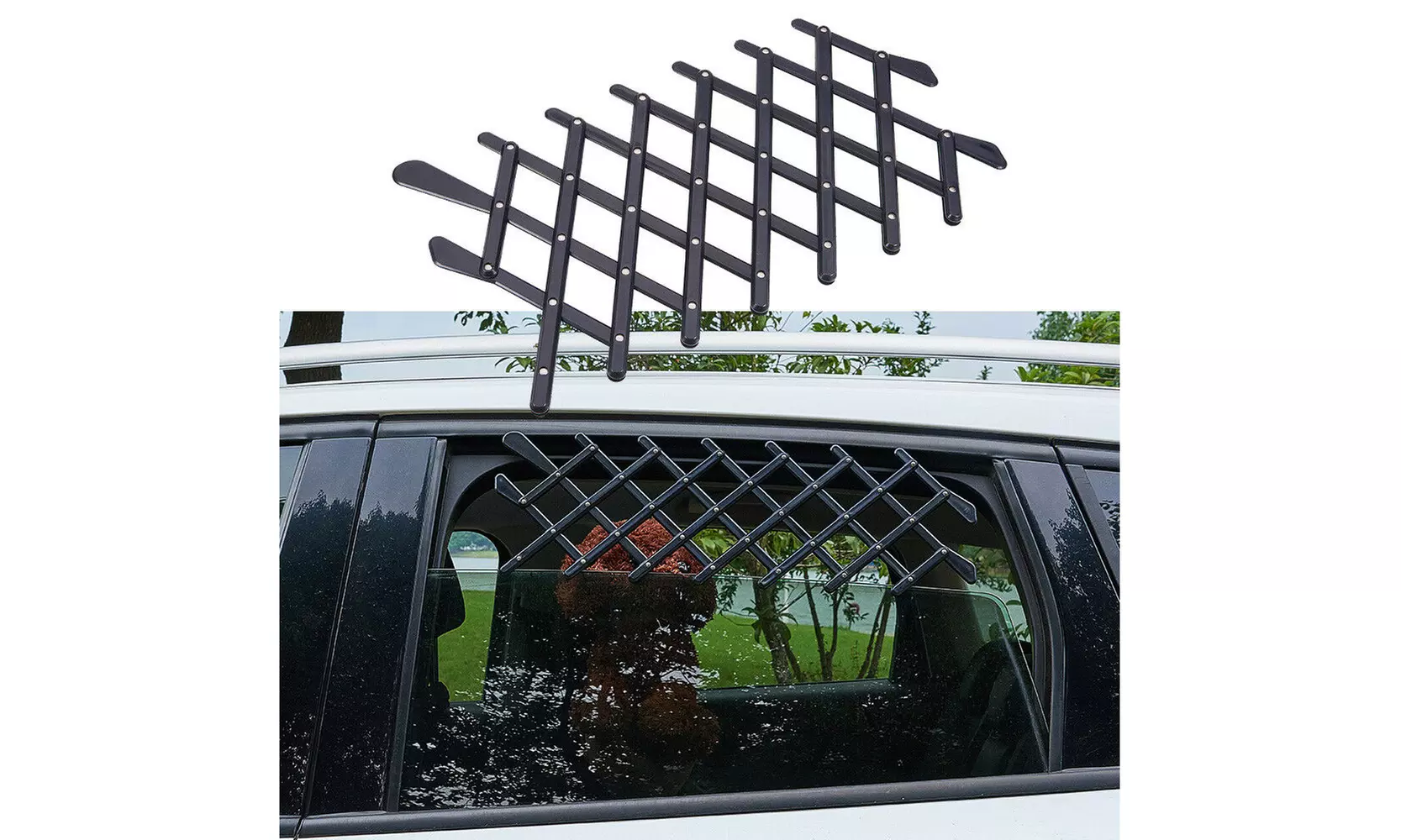 Expandable Car Window Gate Vent//Universal Window Ventilation Safe Guard - Primary Image