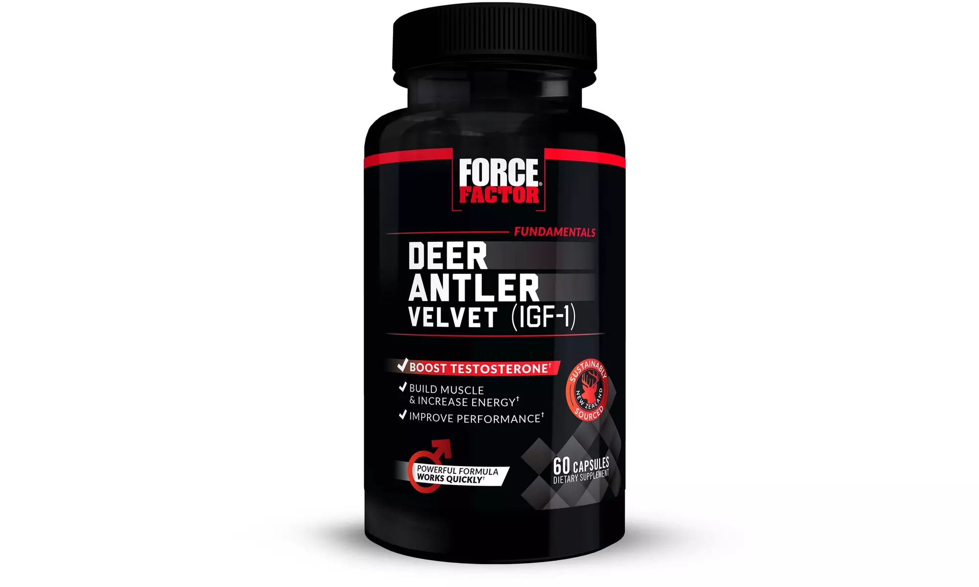 Force Factor Deer Antler Velvet, IGF-1 - Primary Image