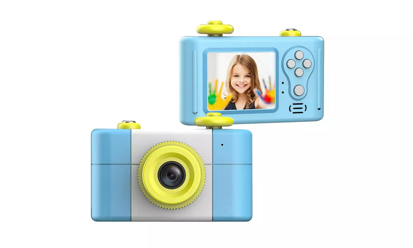 Shock-Proof Rechargeable Cute Mini HD 5.0mp 4X Digital Camera - Blue - Primary Image
