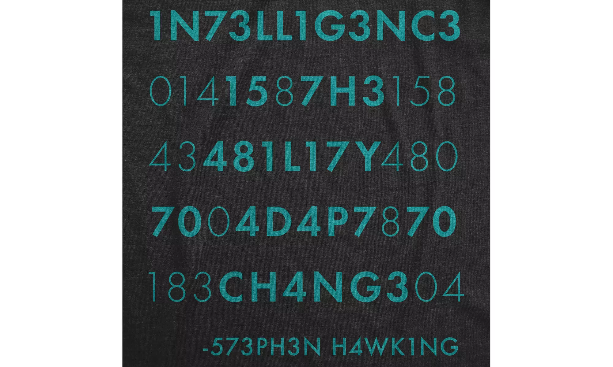 Mens Intelligence Is The Ability To Adapt To Change Tshirt Funny Stephen Hawking - Second Medium