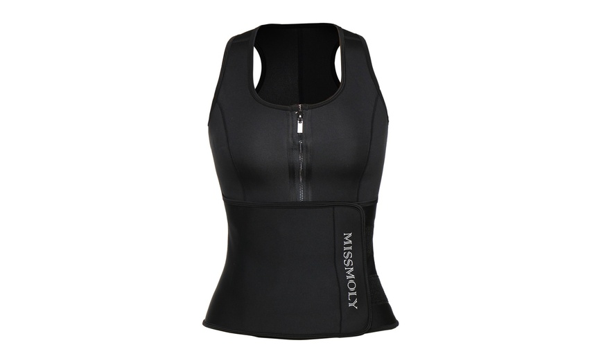 Image 1: Trainer Corset Neoprene Sweat Sauna Body Shaper