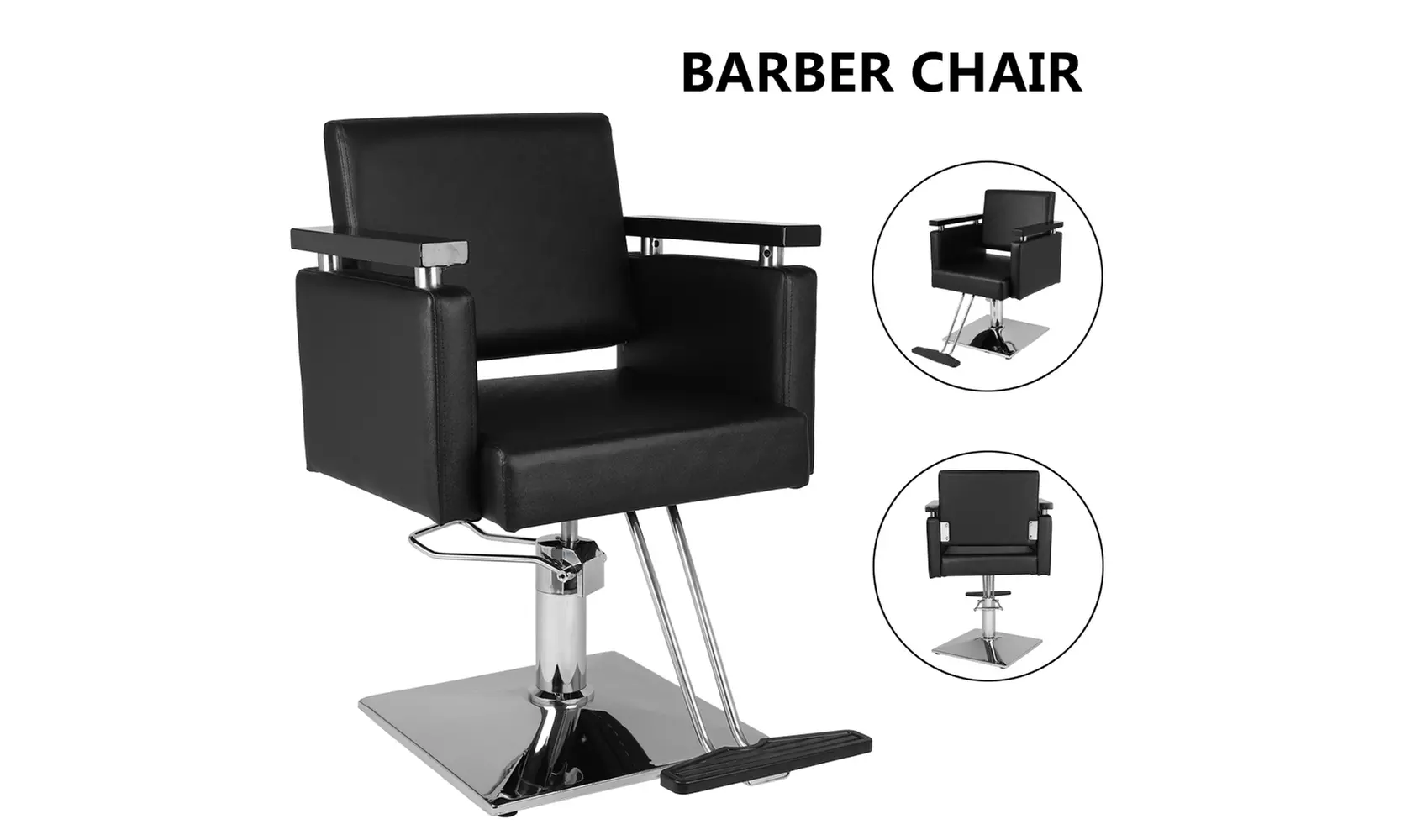 Hydraulic Barber Chair Beauty Salon Chair with Footrest for Hair Cutting - Primary Image