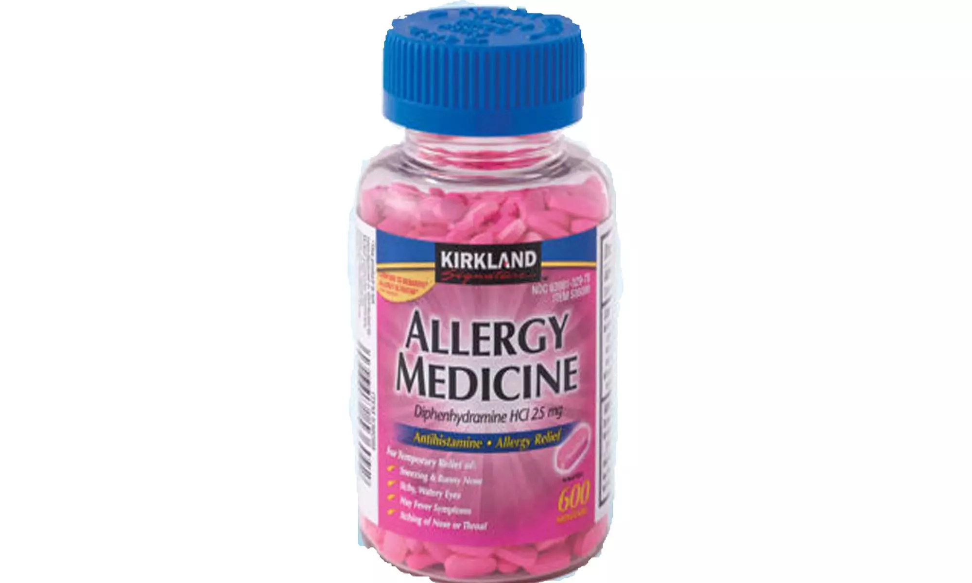 Kirkland Allergy Medicine Diphenhydramine HCI 25mg 600 minitabs  - Primary Image