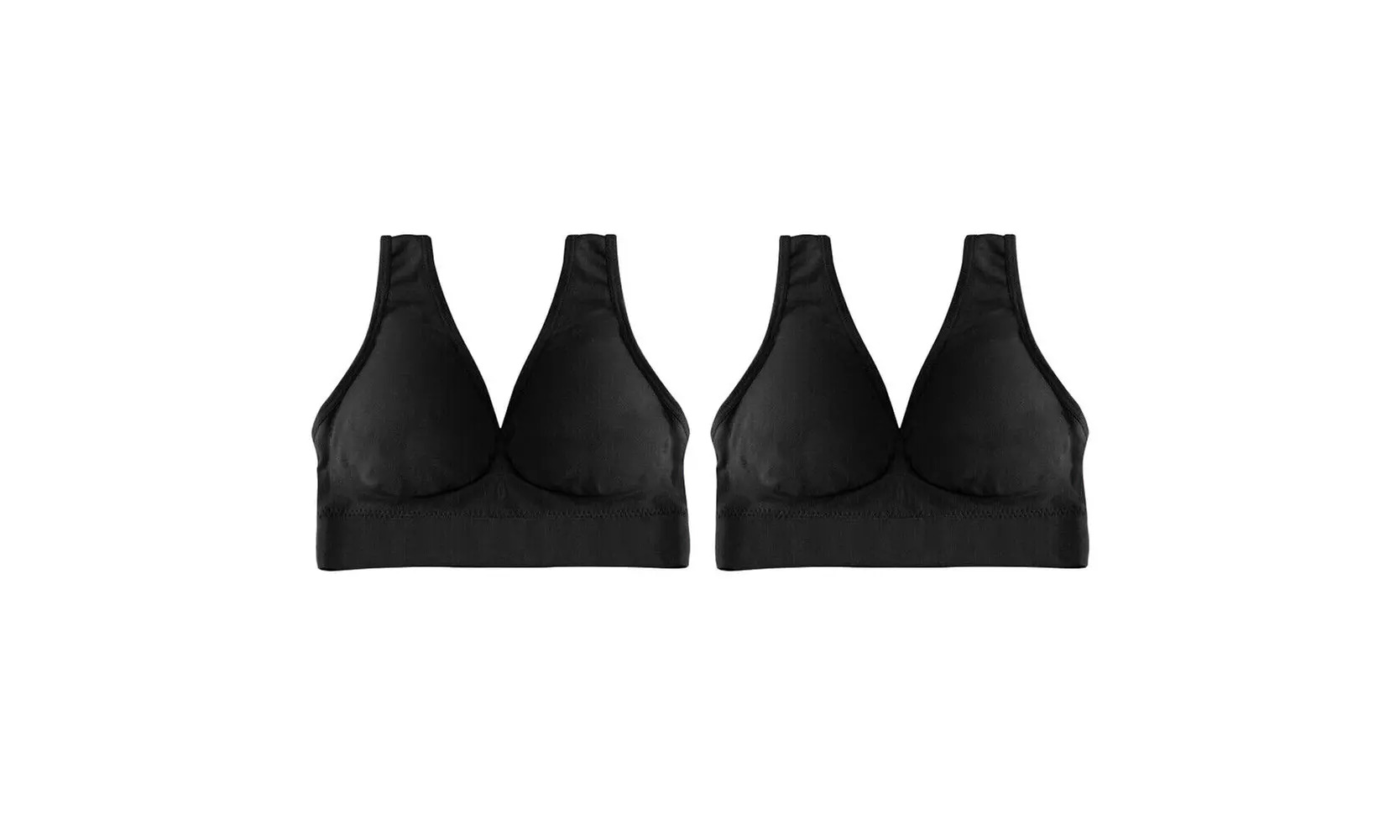 US 2-4 Pack Women's Padded Sports Bra High Impact Seamless Bralette Plus Size