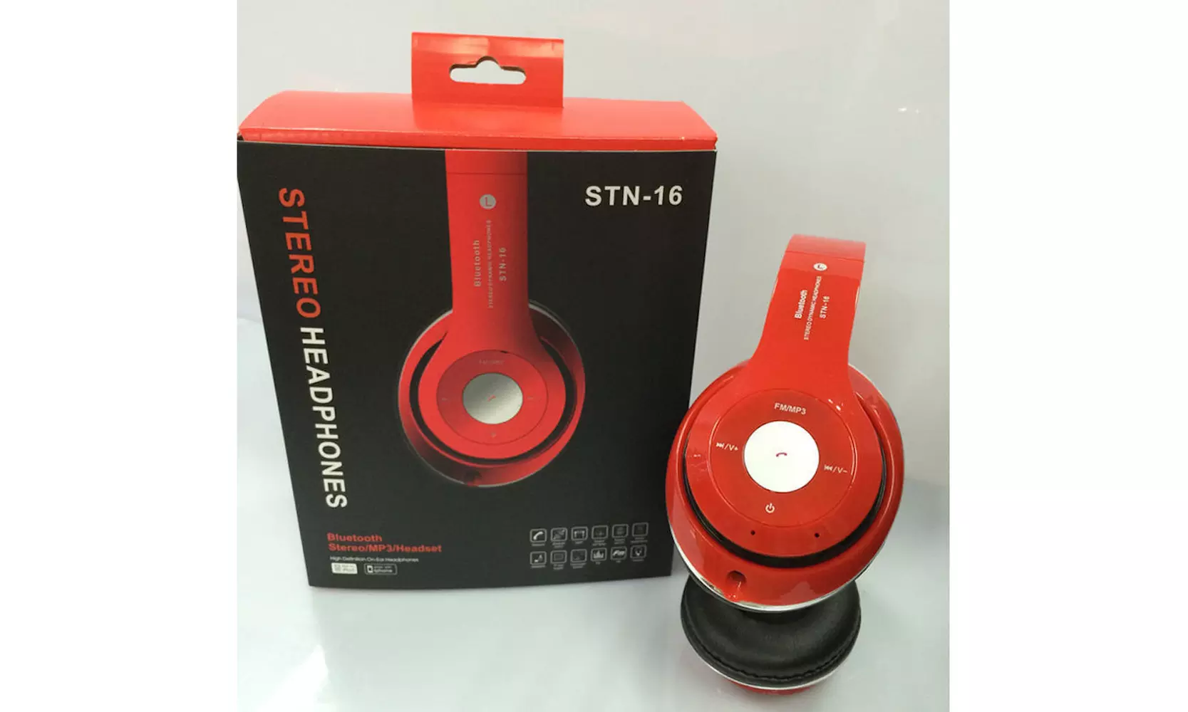 STN-16 Wireless Bluetooth Headset Earphone Headphone With Micro SD Card Slot FM - Second Medium
