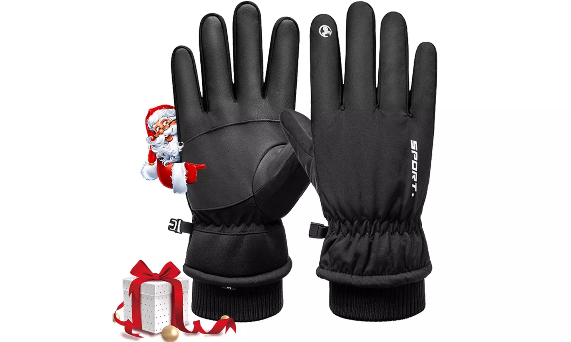 Winter Warm Beanie Hat and Scarf Set & Anti-slip Windproof Touch Screen Gloves