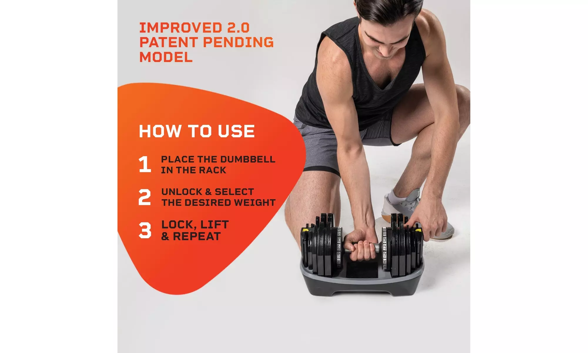 Lifepro Adjustable Dumbbell(5-80 lbs)With An Easy Dumbbell Set Adjustable Weight - Second Medium