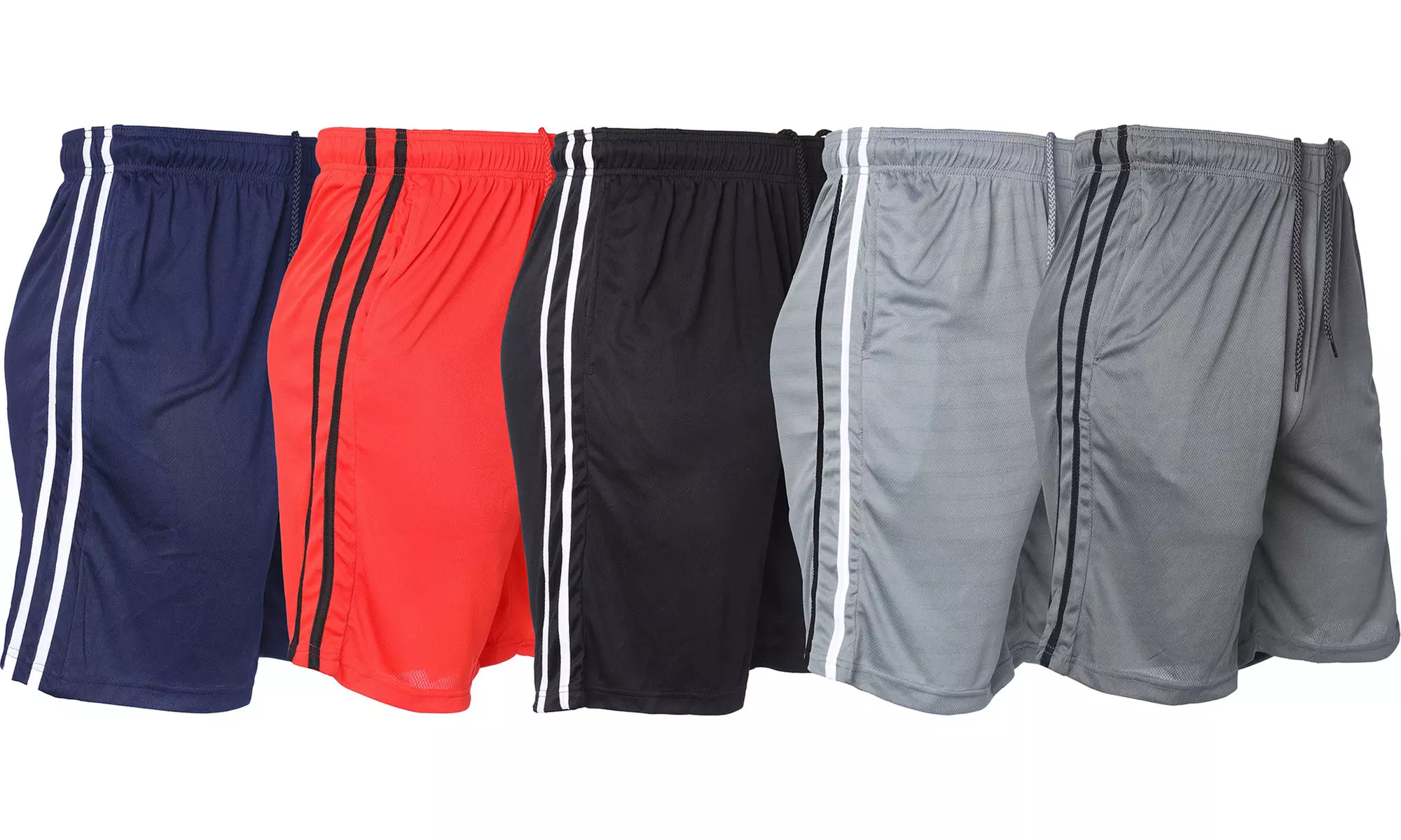 Active Club Men's Athletic Performance Shorts with Pockets - 5 Pack - Primary Image