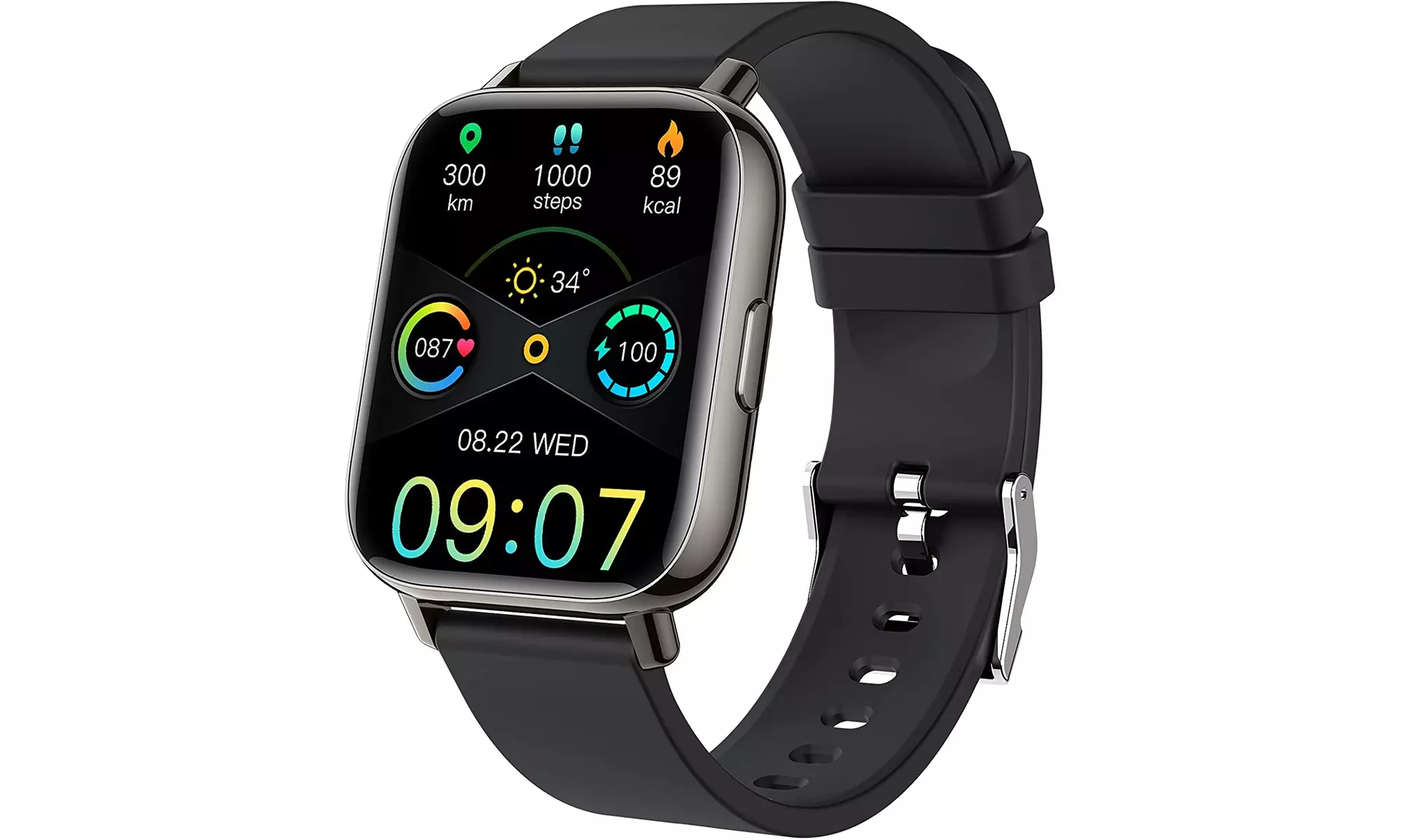 Touch Screen Smartwatch Heart Rate/Pedometer/Sleep Monitor, IP67 Waterproof - Primary Image