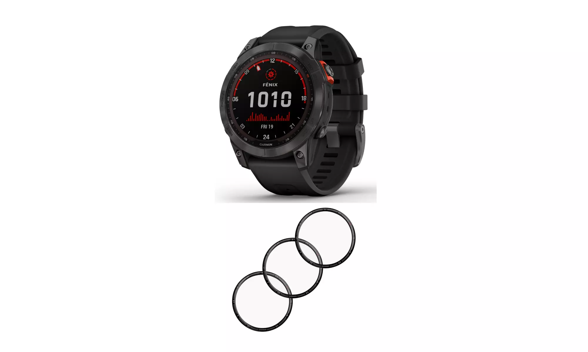 Garmin Fenix 7 Solar Smartwatch (Slate Gray with Black Band) Bundle - Primary Image