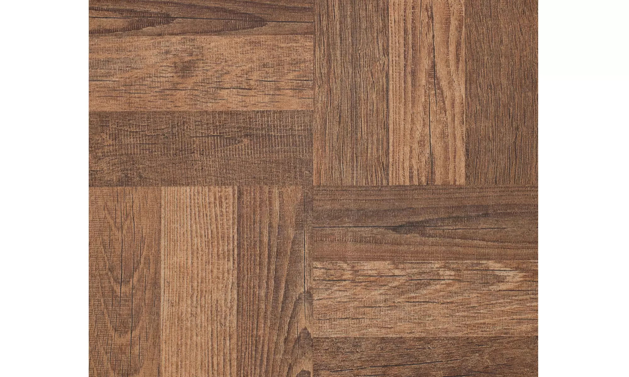 Portfolio 12x12 Self Stick Vinyl Floor Tile - Walnut Parquet - 9 Tiles/9 sq. ft. - Primary Image