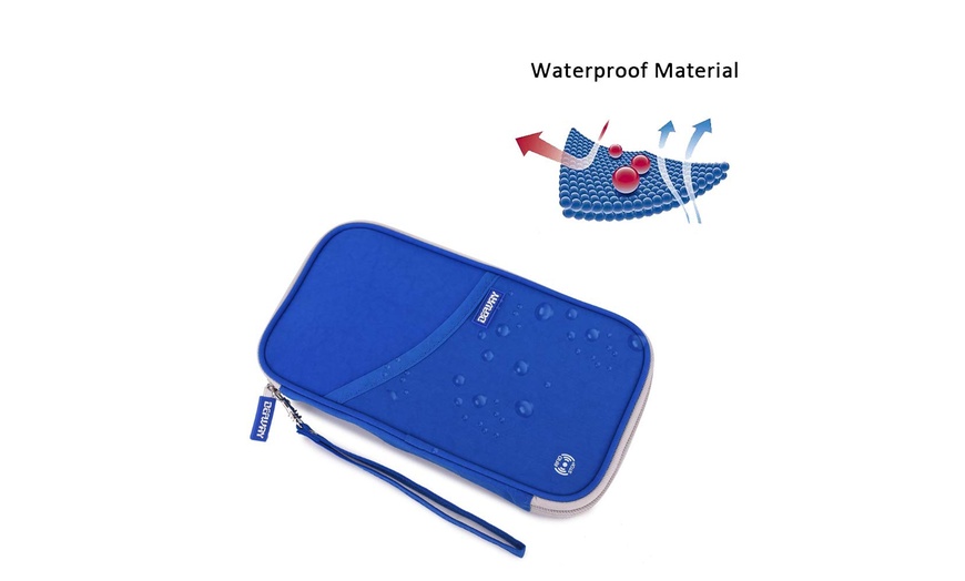 Image 36: Travel Wallet RFID Blocking Document Organizer Bag