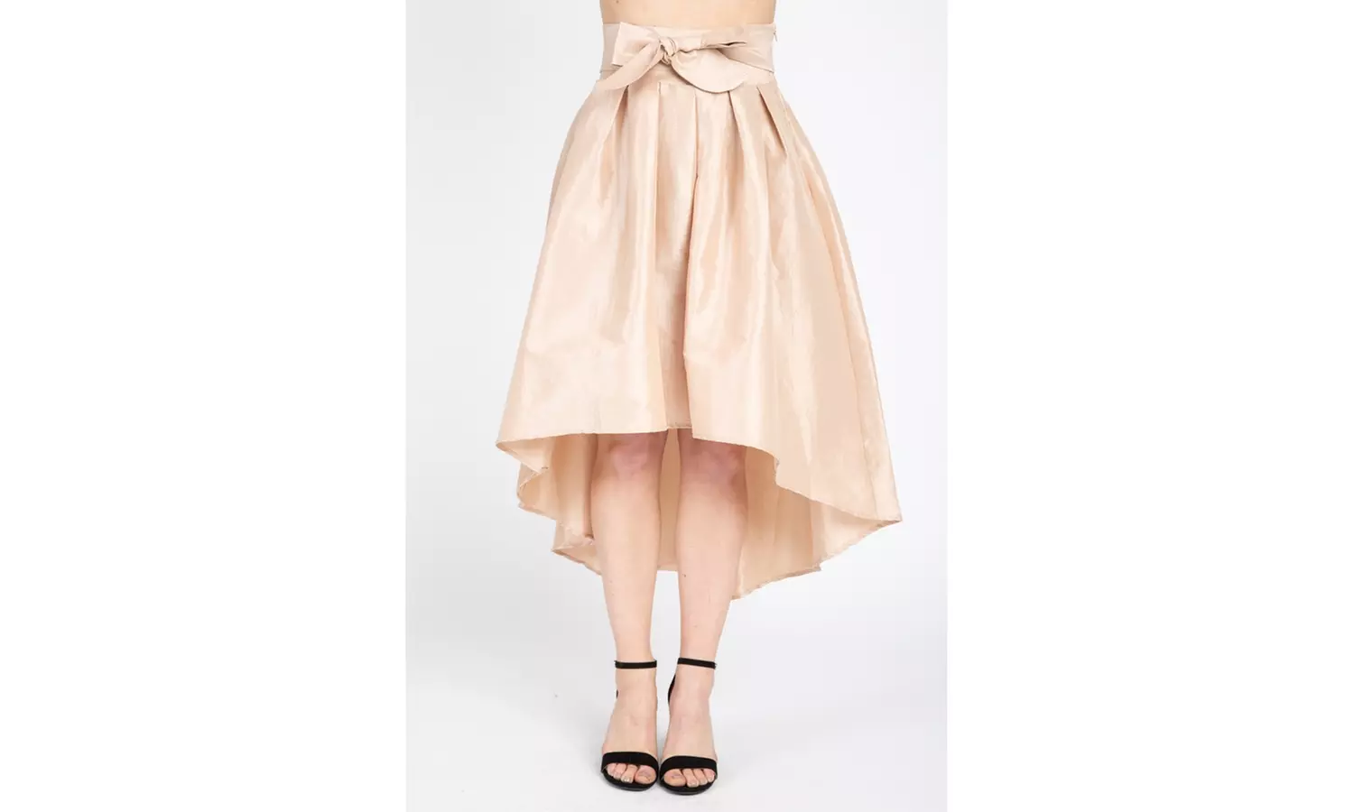 taffeta high-low skirt - champagne - Primary Image