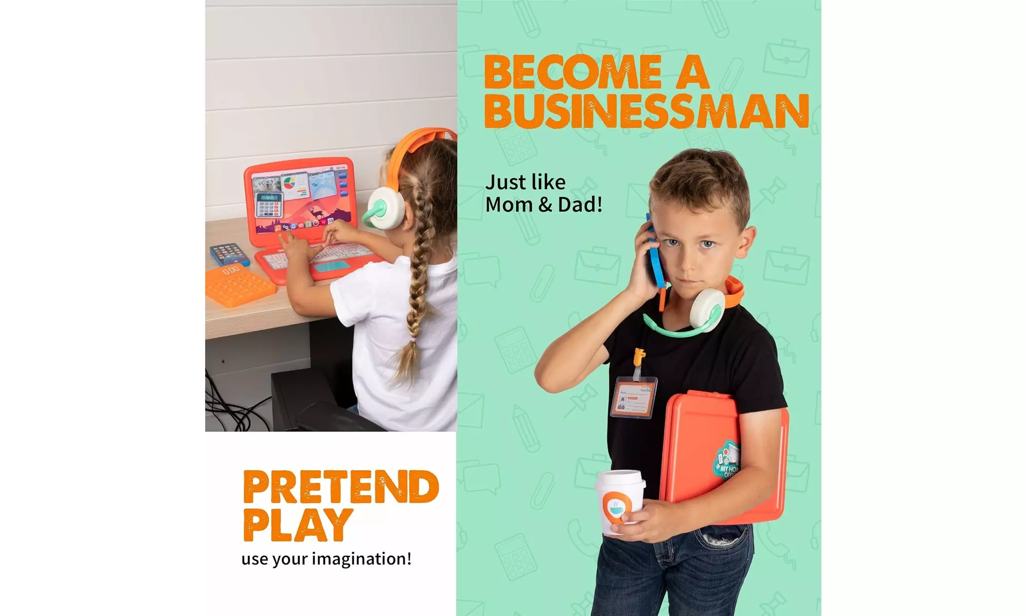 Bintiva Office Worker Set Pretend Play
