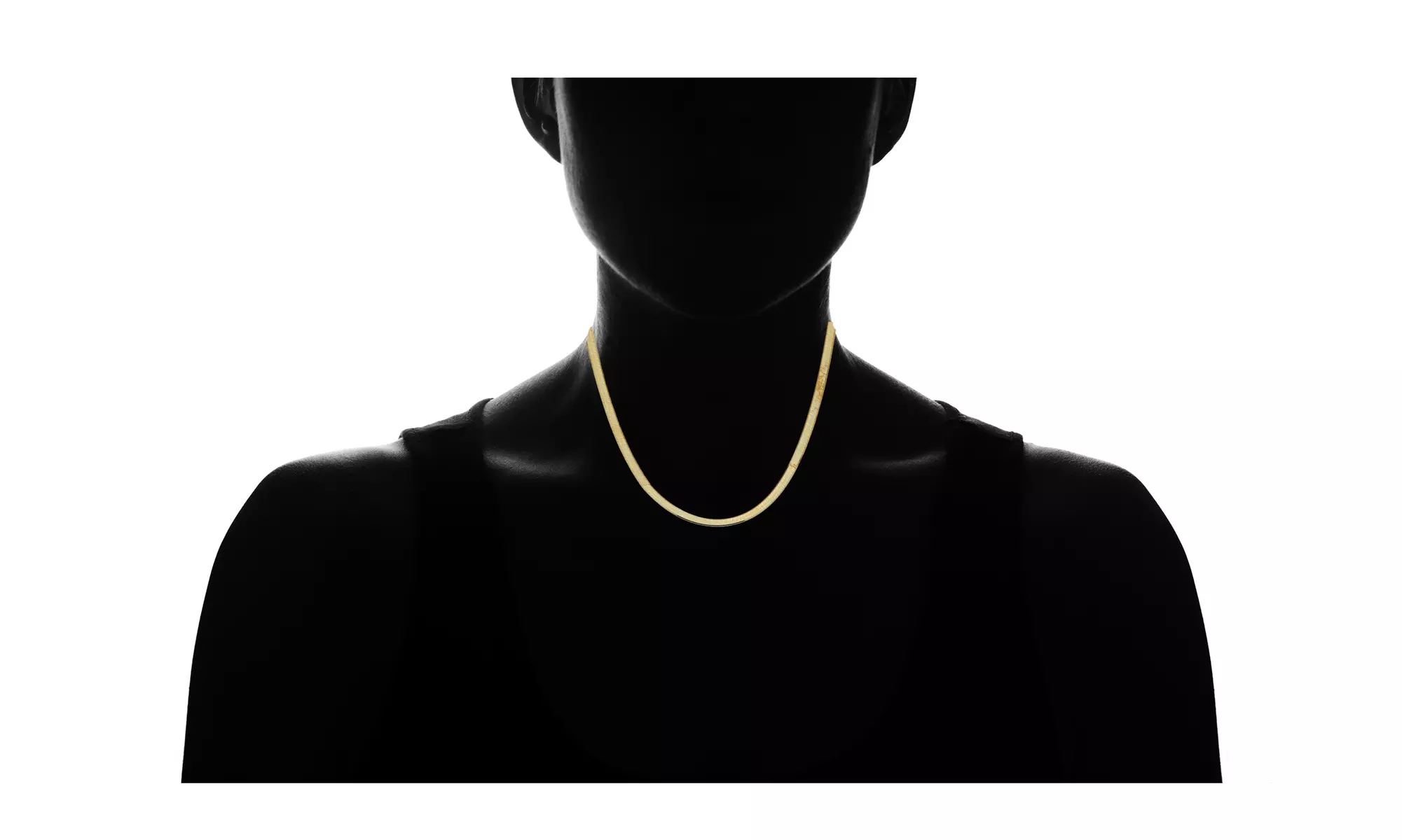 Sterling Silver Flexible Herringbone Chain Necklace