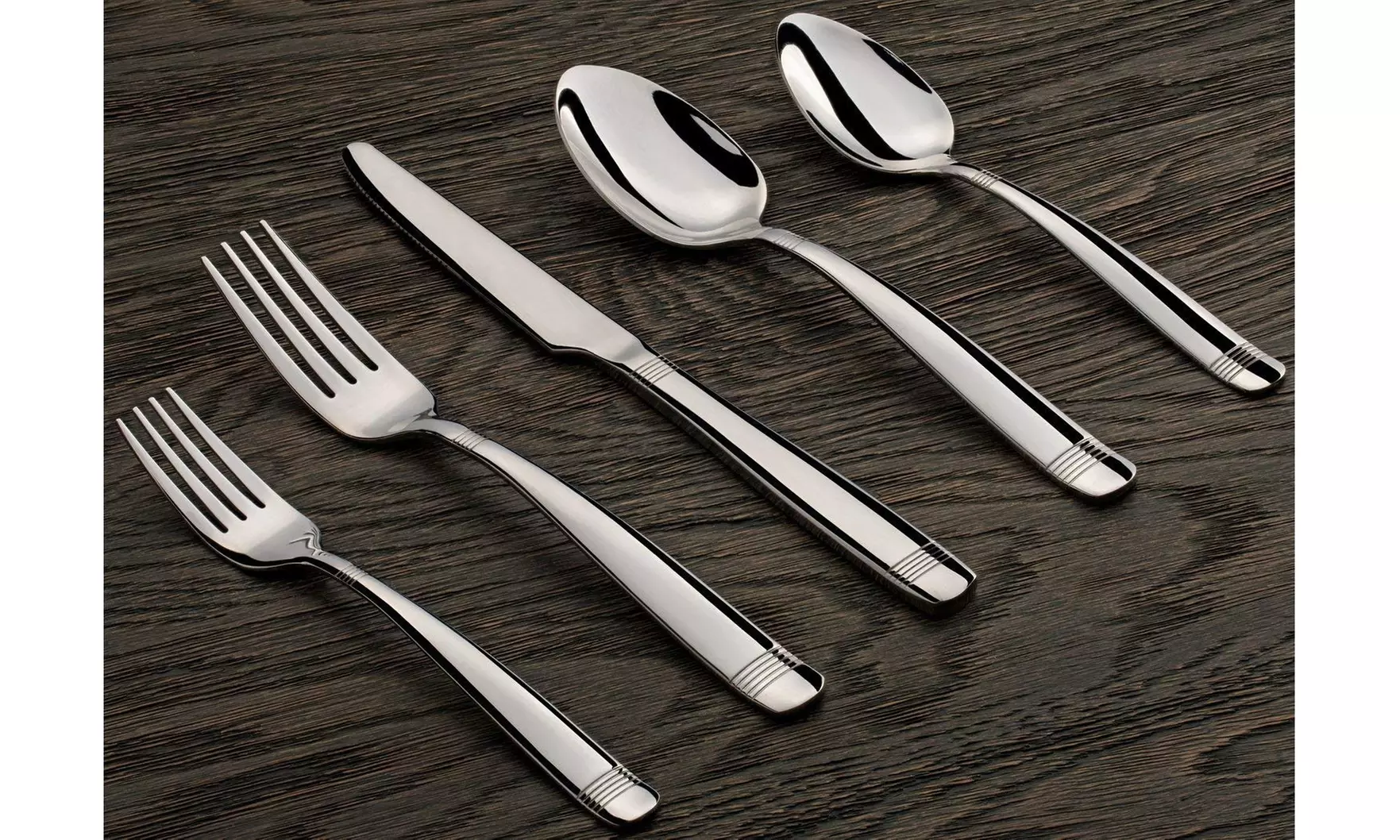 Silverware Set 18/10 Stainless Steel - Elegant Flatware Set of 20 Pis - Second Medium