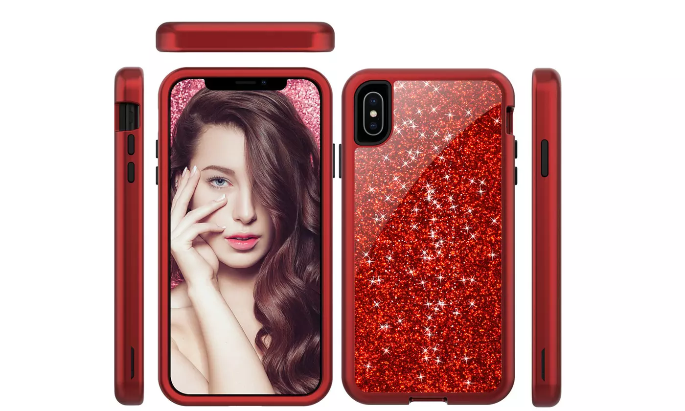 For Apple iPhone XR Bling Shockproof Glitter Hard Full Protective Case Cover  - Second Medium
