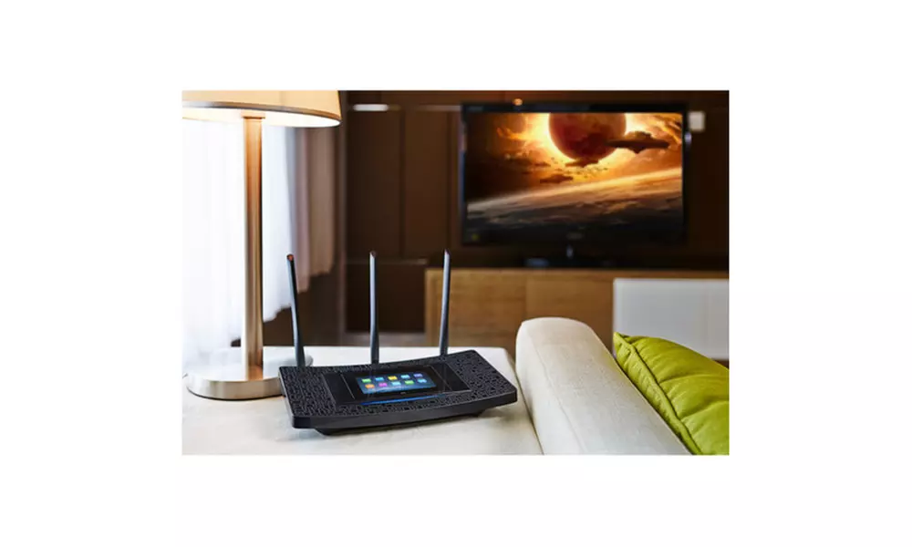 TP-Link Desktop Wi-Fi Range Extender with Touchscreen Interface - Primary Image