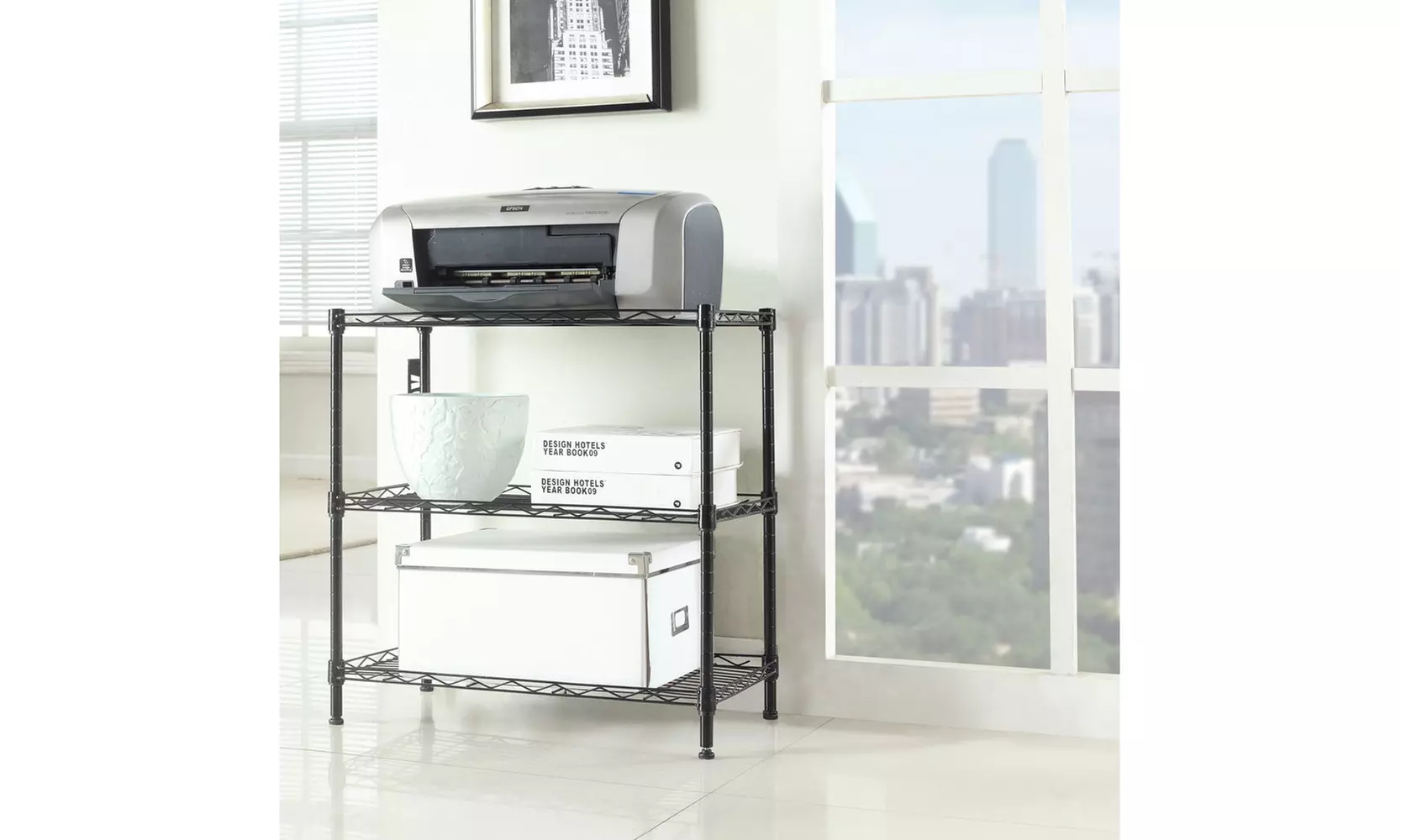 3 Layers Storage Rack Concise Carbon Steel & PP Storage Rack - Second Medium