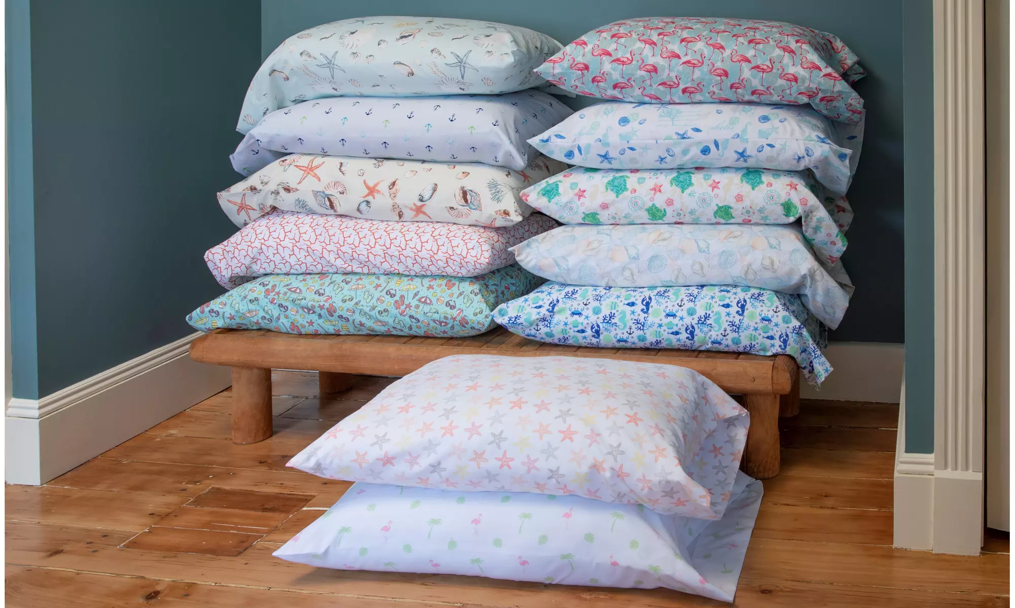 Coastal Printed Microfiber Sheet Set - Second Medium