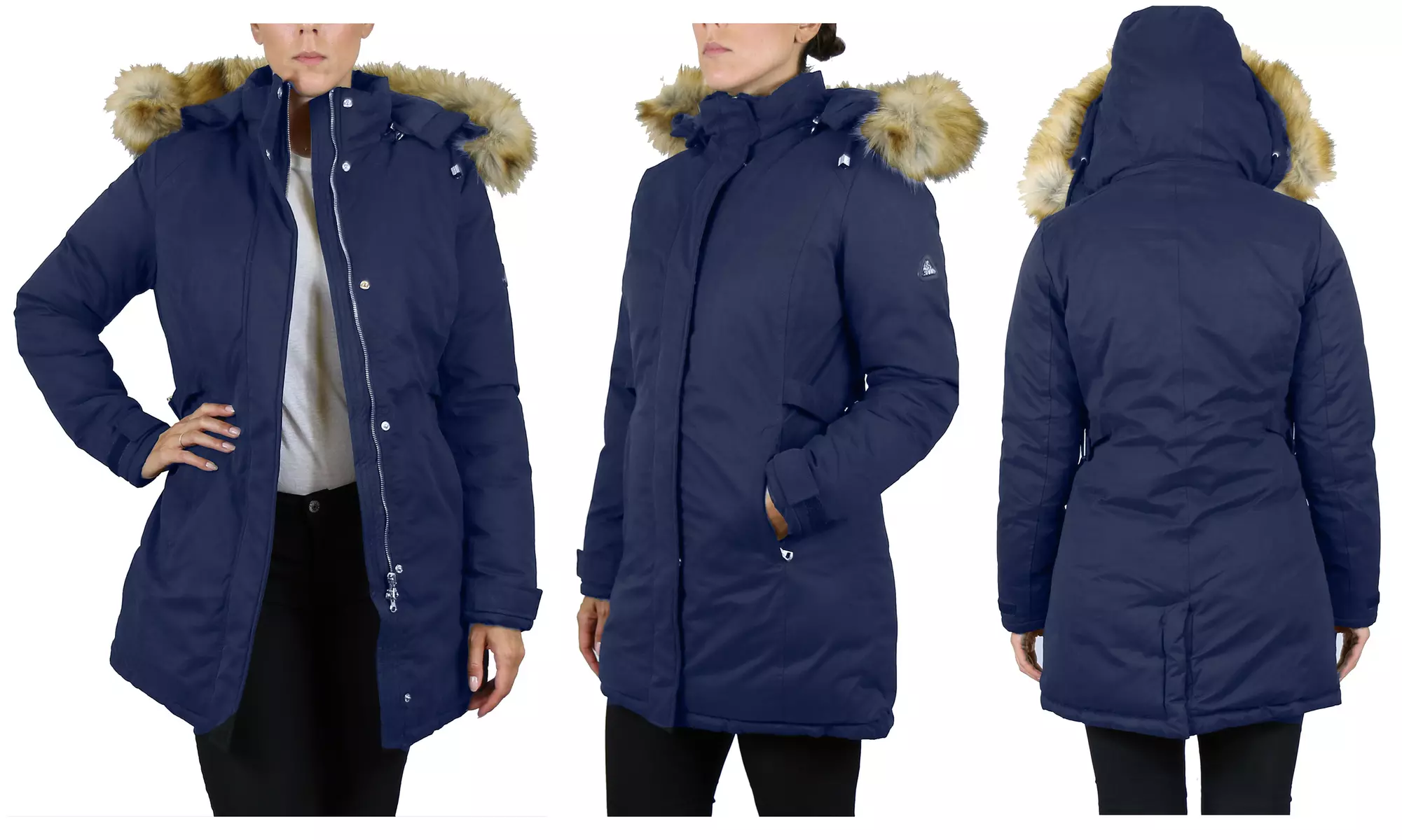 Spire By Galaxy Women's Classic Heavyweight Parka with Detachable Hood (S-3XL) - Second Medium