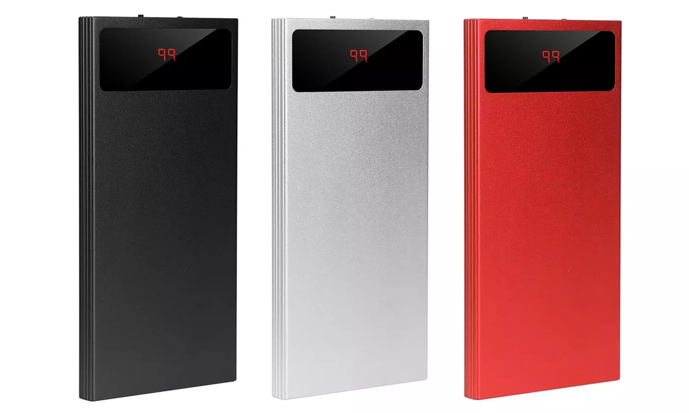 iMounTEK 20,000mAh Ultra-Thin Dual-USB Power Bank w/ Power Display & Flashlight