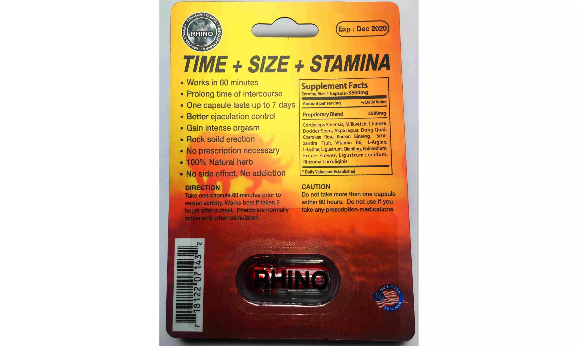 Rhino 11 Platinum 9000 enhancement supplement - Second Medium