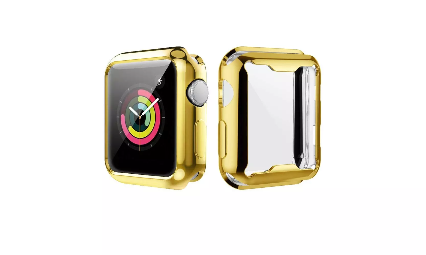 Chrome Full Cover Drop Resistant Bumper Screen Protector Case For Apple Watch