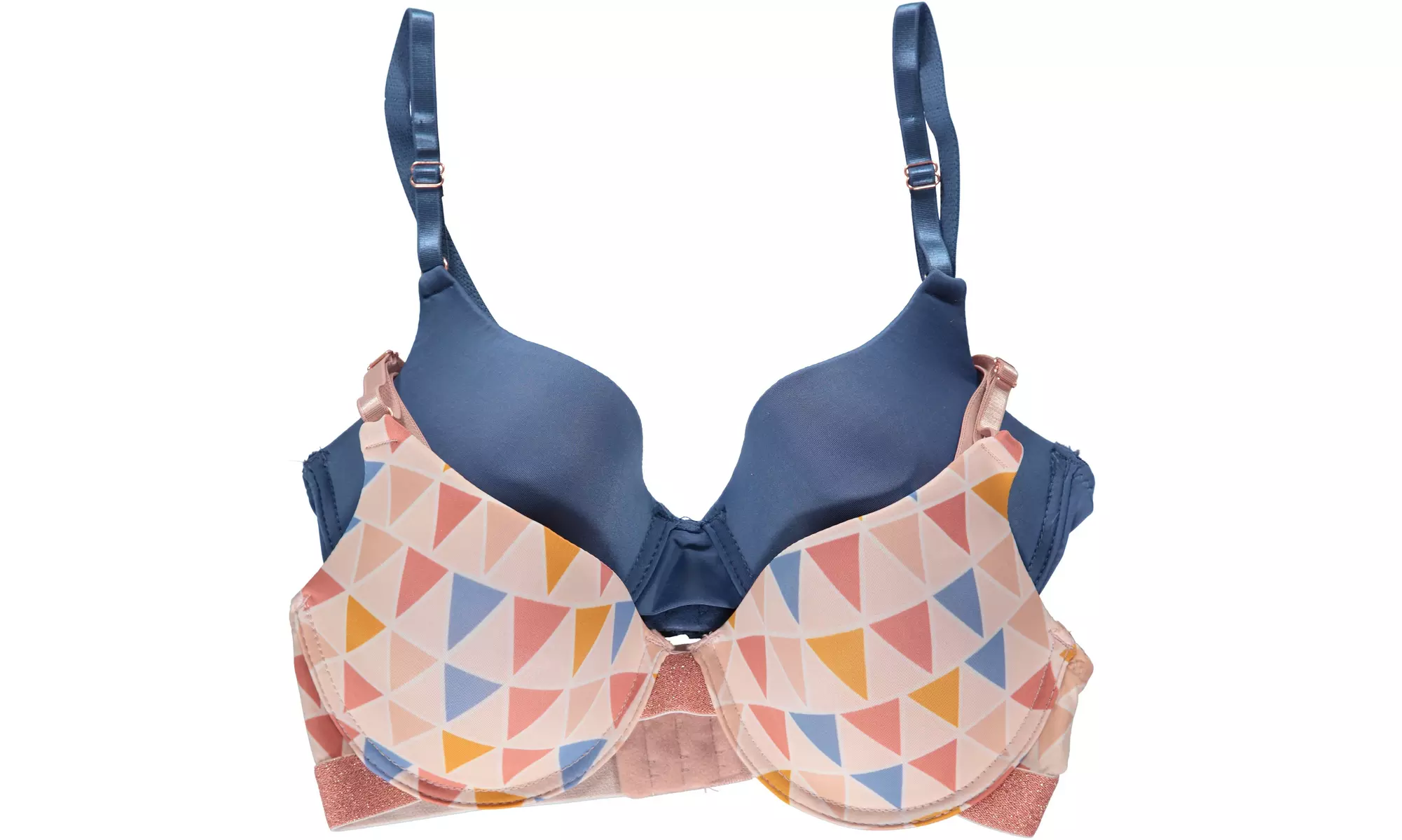 dELiAs Womens Molded Plunge Bra Set  2 Pack Cameo Rose/Blue 38B - Primary Image