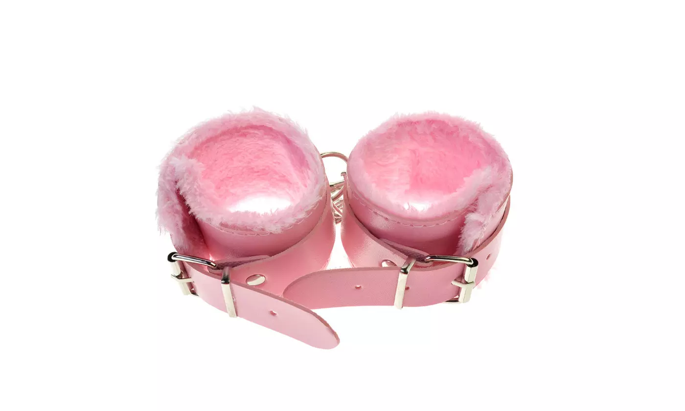 BDSM Leather Handcuffs Up Bondage Restraint Sex Toys