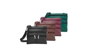 Leather Zippered Aviv Crossbody Bag