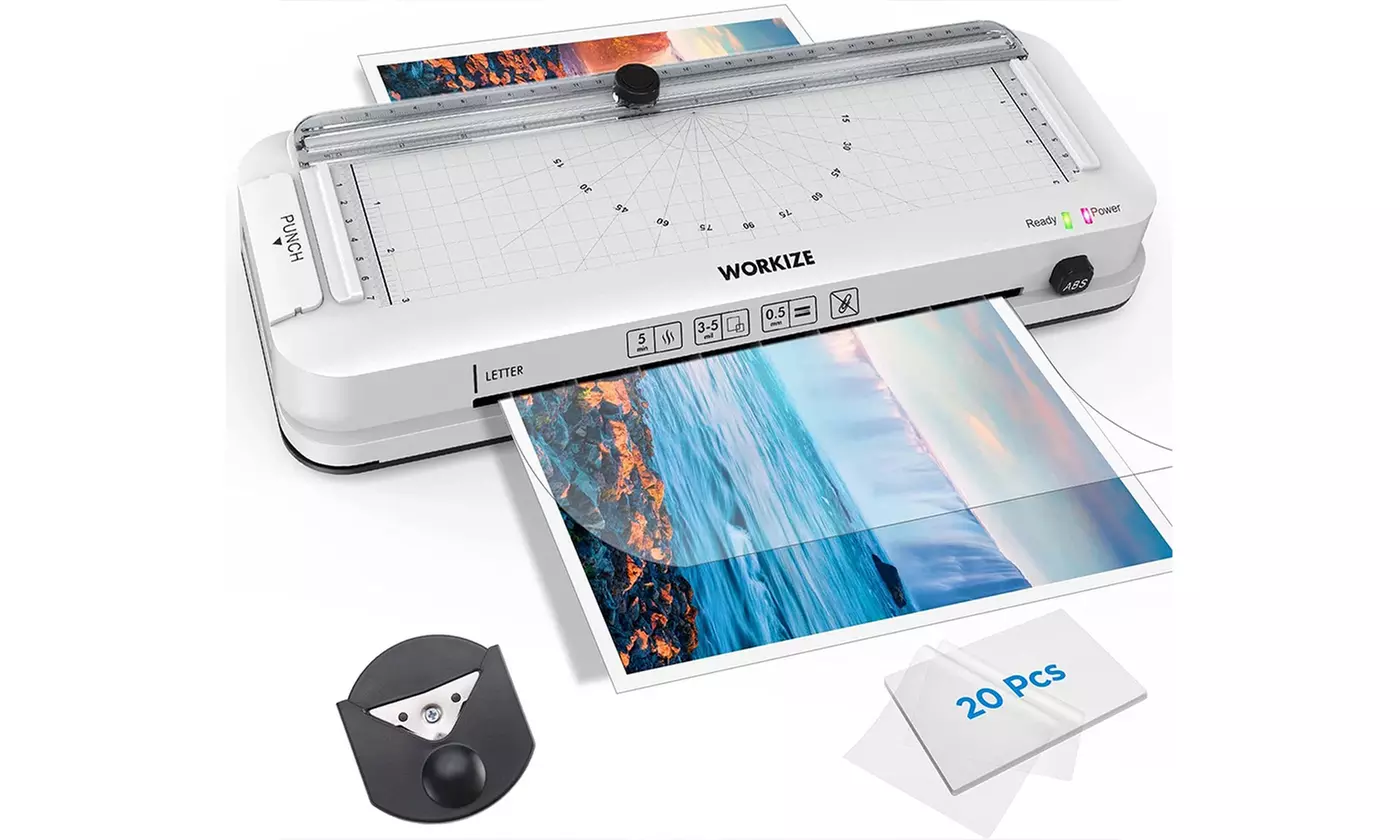 Laminator Machine with Laminating Sheets 20 Pouches 9-Inch Thermal Laminator - Primary Image