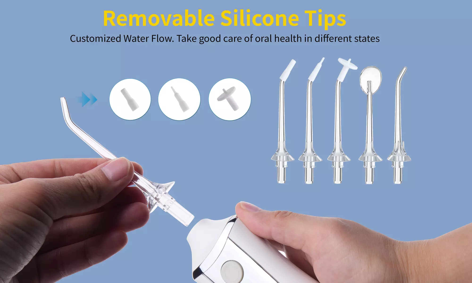 Rechargeable Sonic Electric Toothbrush and Portable Water Dental Flosser Set