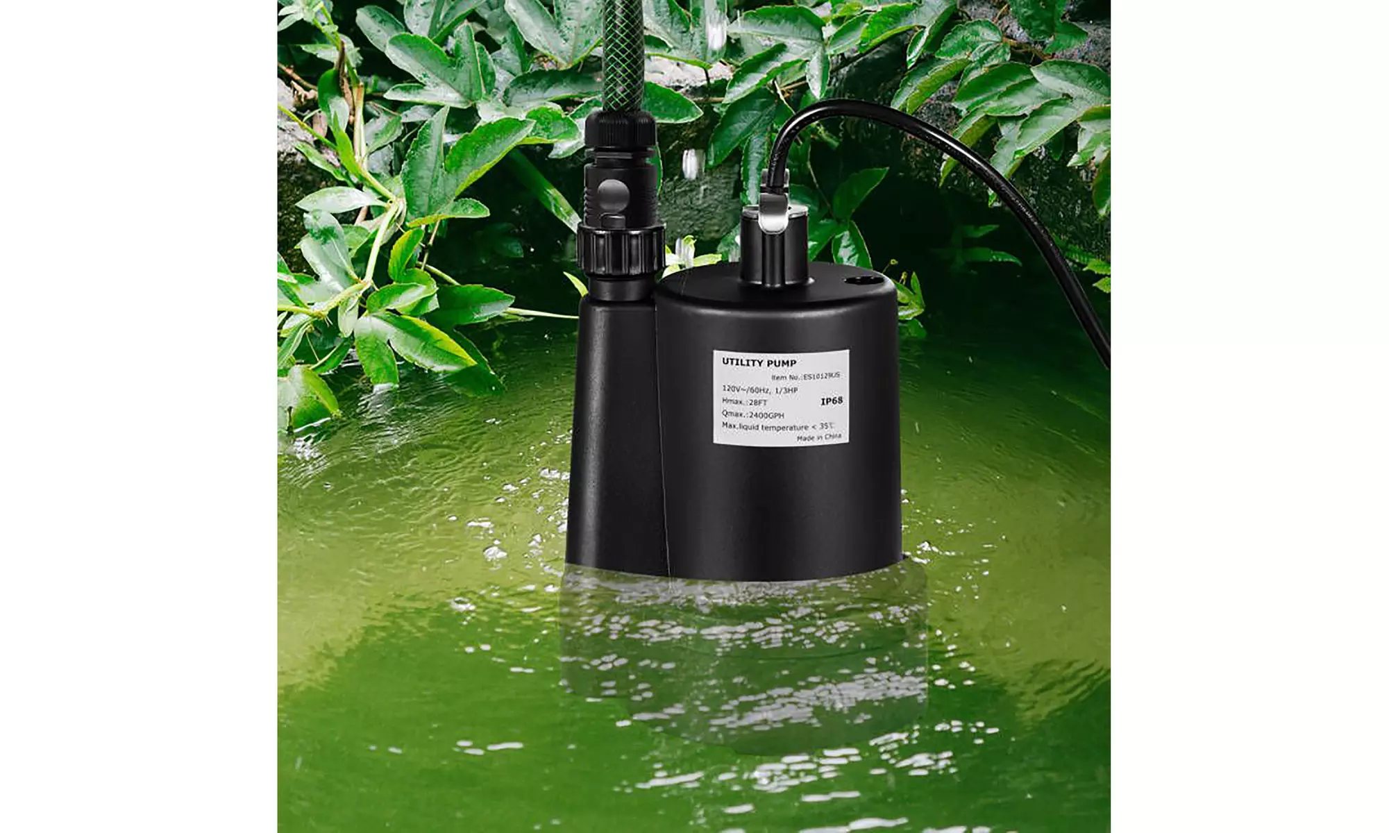 Costway Submersible Utility Pump 1/3HP 2400GPH Portable Electric Water Pump