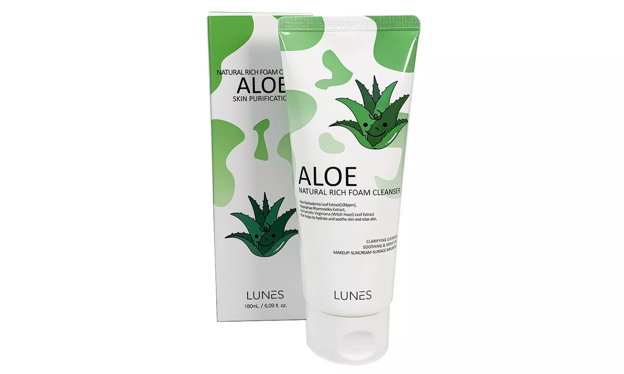 Lunes Natural Rich Foam Cleanser Skin Purification Aloe & Collagen - Second Medium