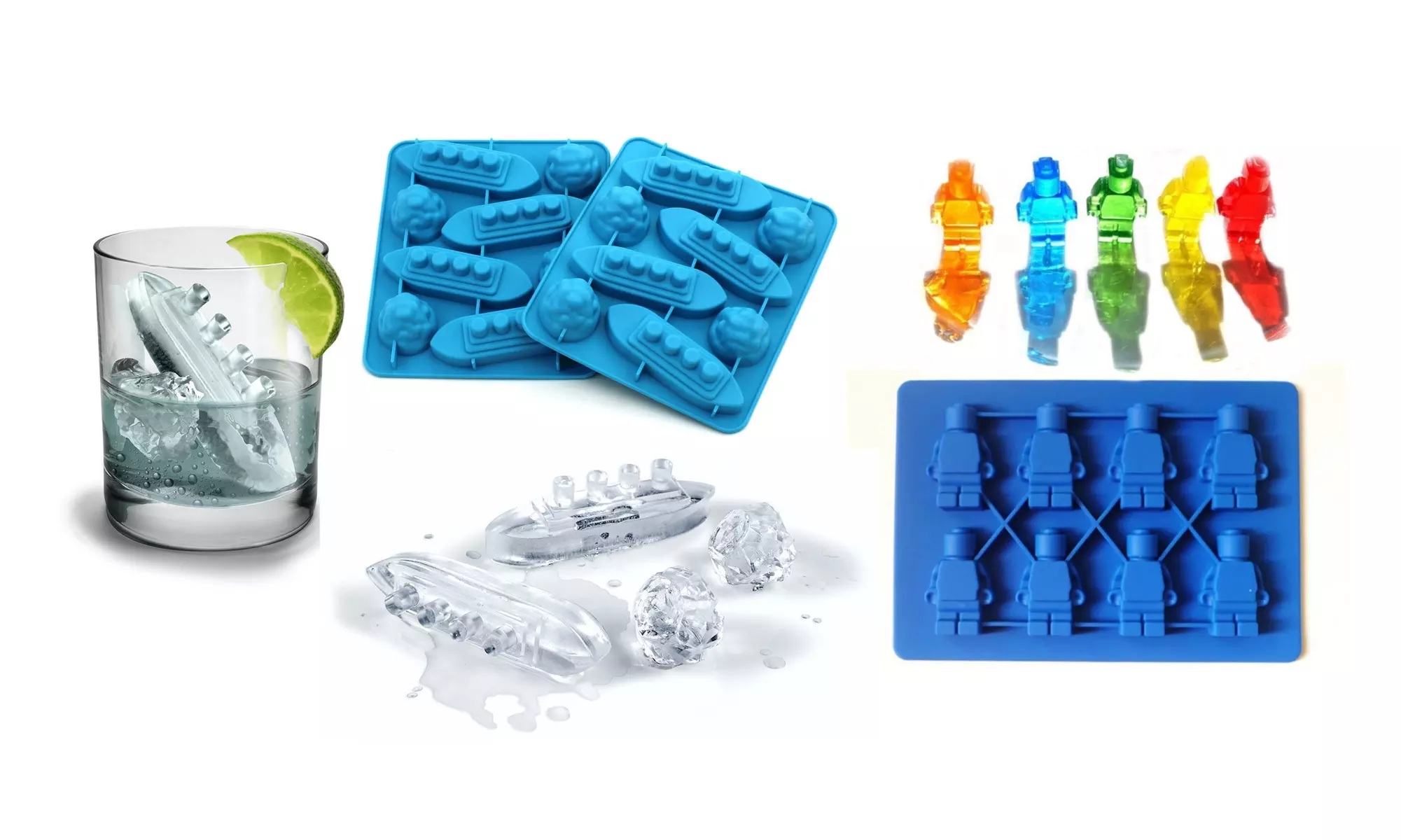 Silicone Ice Trays - Titanic, Lego (Single or 2-Pack) - Primary Image