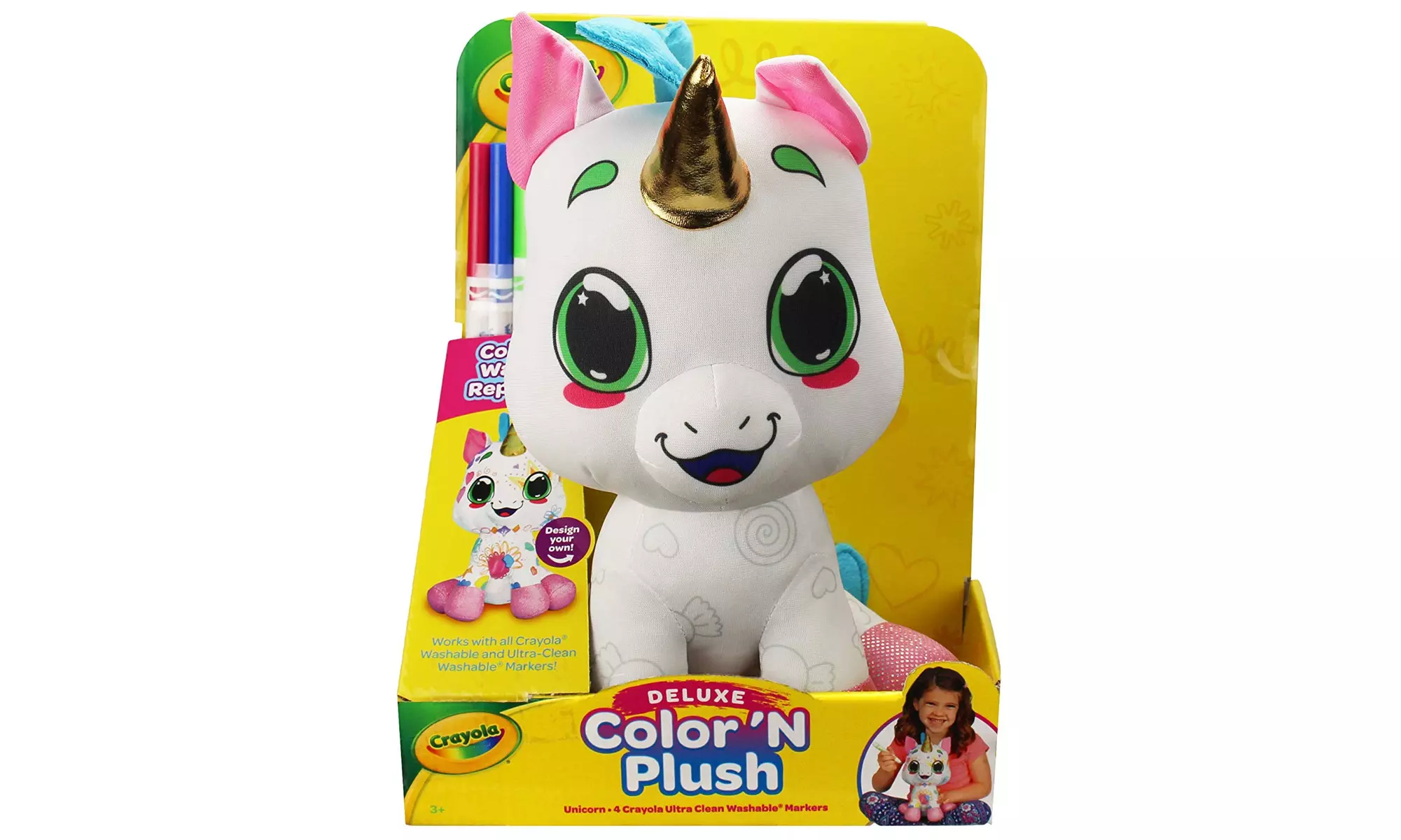 Crayola 12 inch Deluxe Color N Plush Unicorn - Draw, Wash Reuse - Primary Image