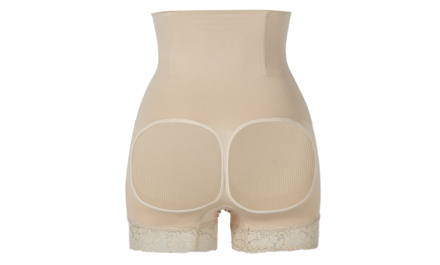 Image 2: Black Beige 4 Steel Boned High Waist Body Shaper Panties
