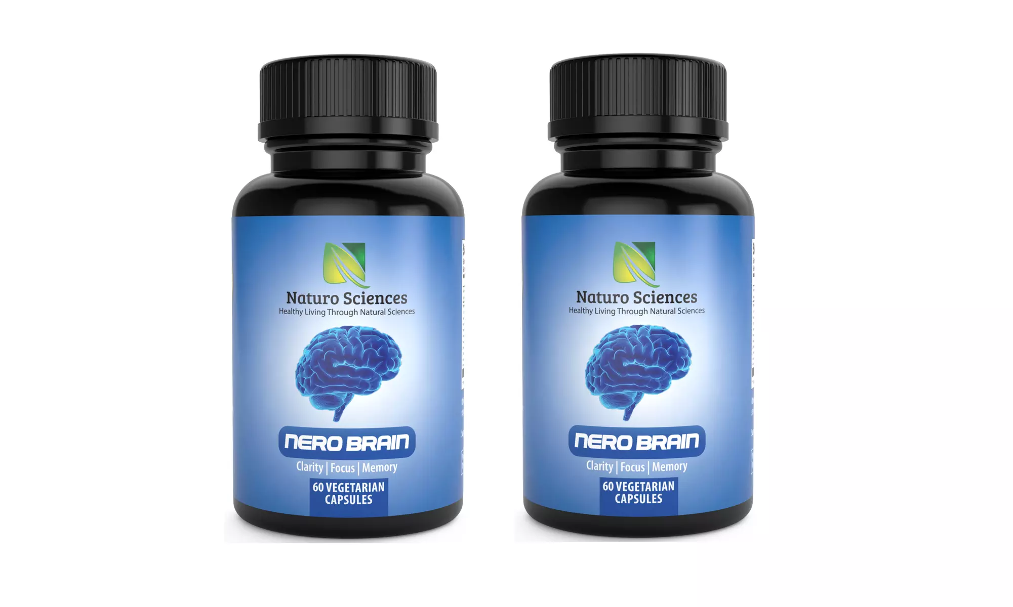 Naturo Sciences Nero Brain Booster Nootropic Supplement, 2 Pack, 120 Capsules - Primary Image
