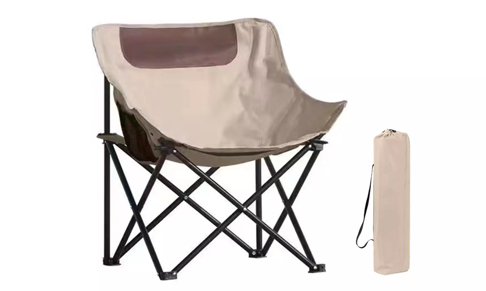 Portable for Outdoor Oversized Camping Folding Chair Arm Chair with Cup Holder - Second Medium