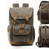 Image 1: Hot Premium Vintage Photography Backpack Waterproof Photography Canvas Bag