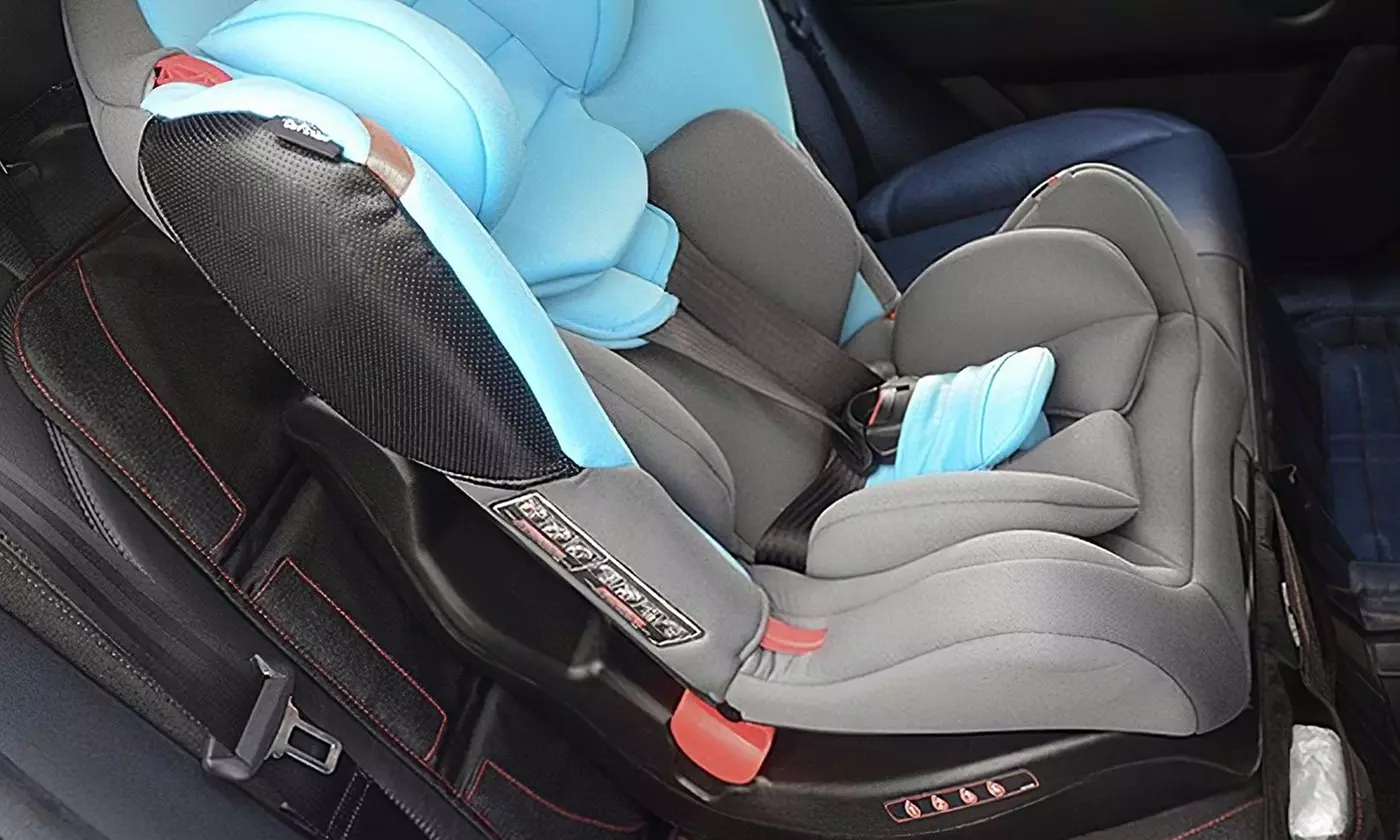  iMounTEK Car Seat Protector Cushion with Thick Padding and Mesh Pockets
