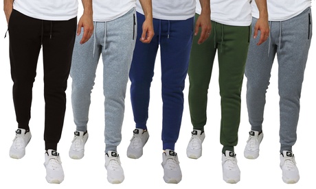 Men'sSlim Fit Fleece-Lined Jogger Sweatpants (Sizes - S To 3XL) 2XL Navy