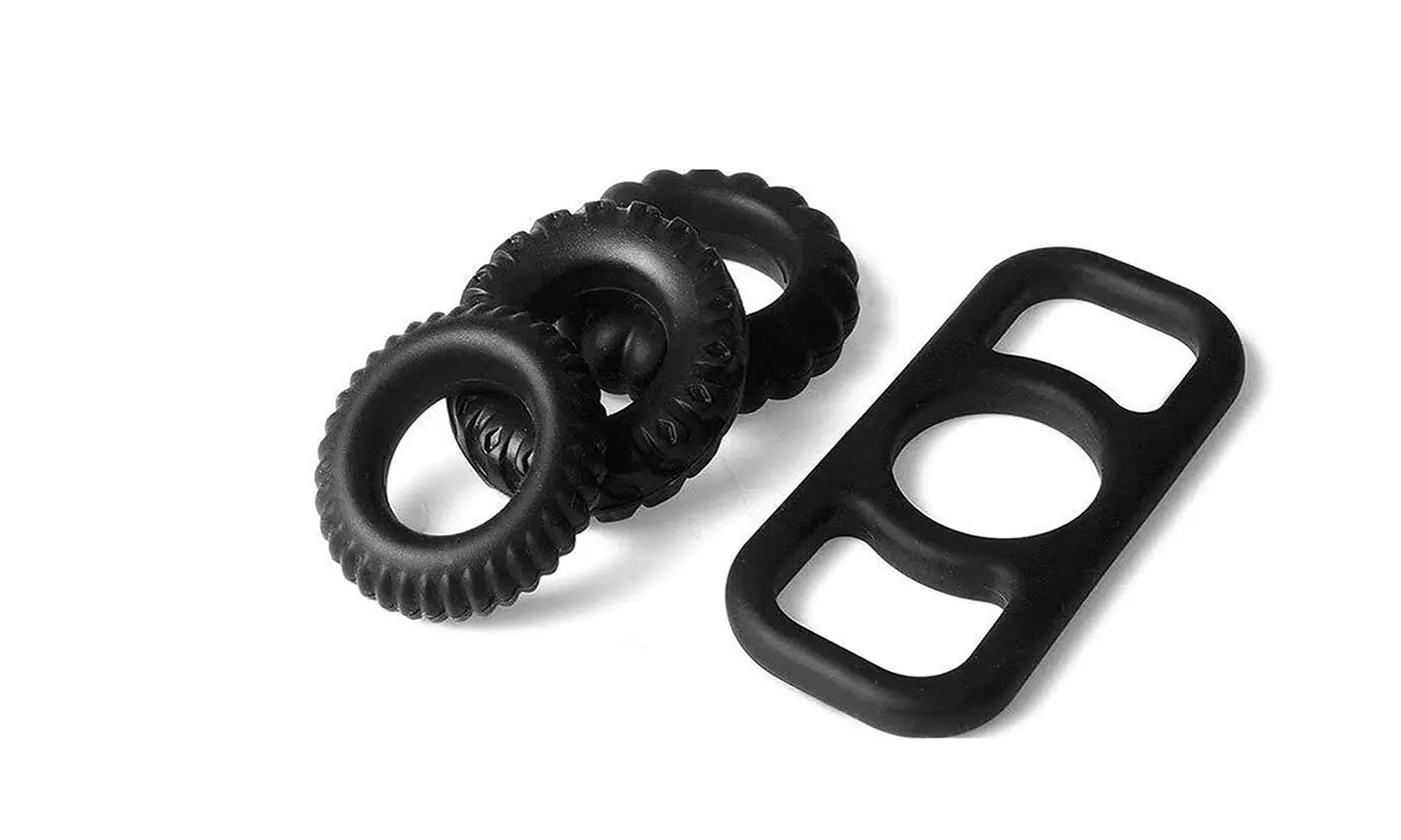Silicone Penis Ring Set for Couples Sex C-Rings Set Sex Toy 