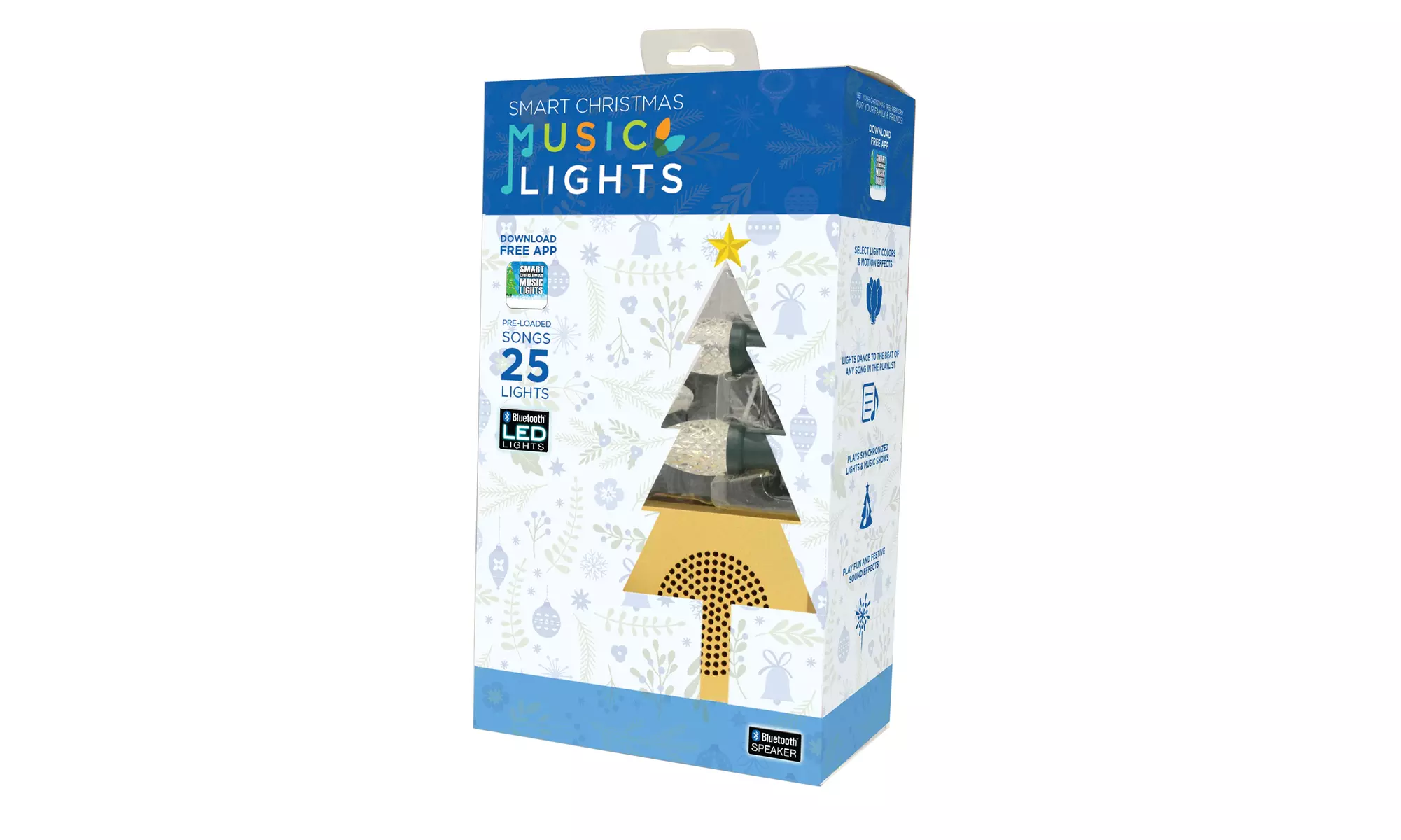 Smart LED Christmas Music Lights w/ Integrated Bluetooth Speaker Box,25-Bulb-New - Primary Image